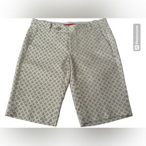 Cartonnier Anthropologie Printed Bermuda Shorts Cream Size 4